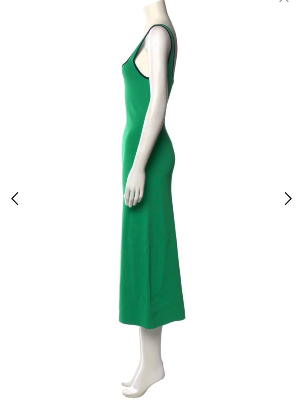 STAUD Green Square-Neck Knit Midi Dress - Picture 2 of 7